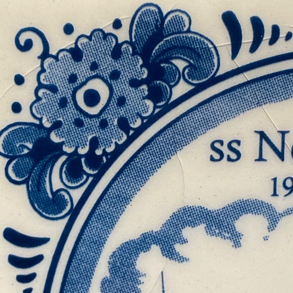 2 Pc HOLLAND AMERICA Porcelain Drink Coasters ss Noordam I, ss Zaandam I - Picture 9 of 11